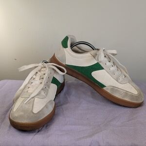 💐No Boundaries Retro Court Sneakers White Green Gum Sole Casual F2💐3 For $20💐
